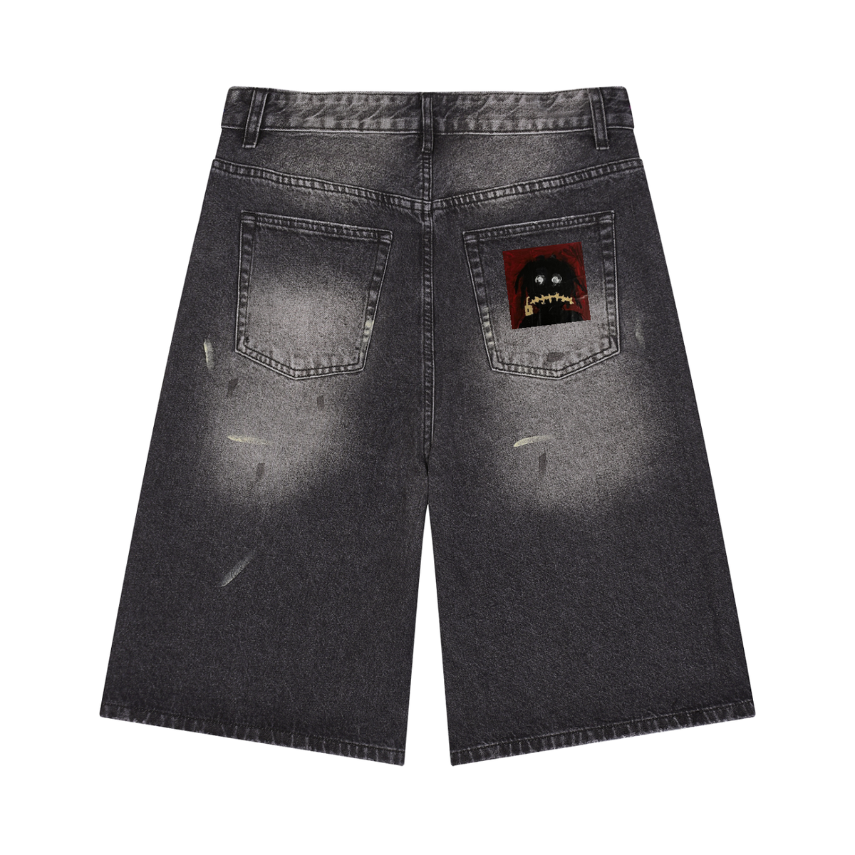 Shorts Denim Vintage Wash Wide Leg