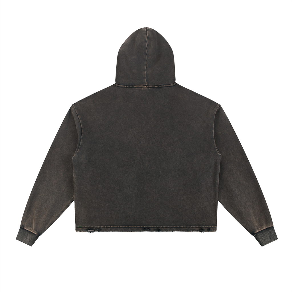 SABR Hoodie Vintage Washed Frayed-Hem