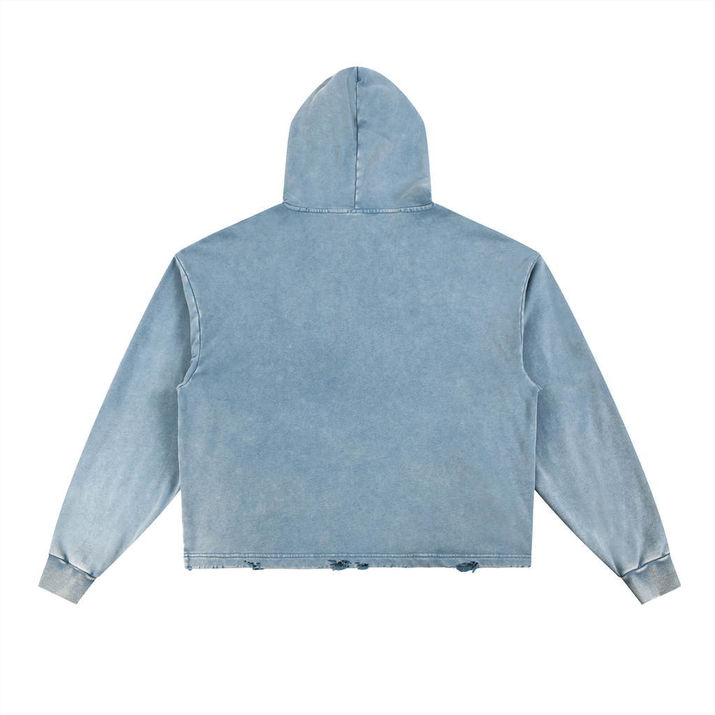 SABR Hoodie Vintage Washed Frayed-Hem