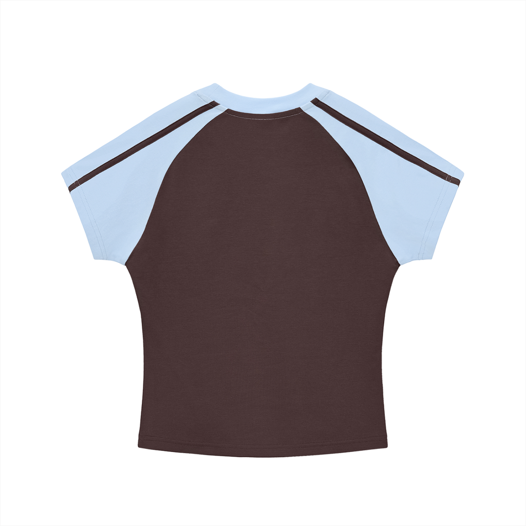 SABR T-Shirt Contrast Stripes Bodycon Raglan Sleeve