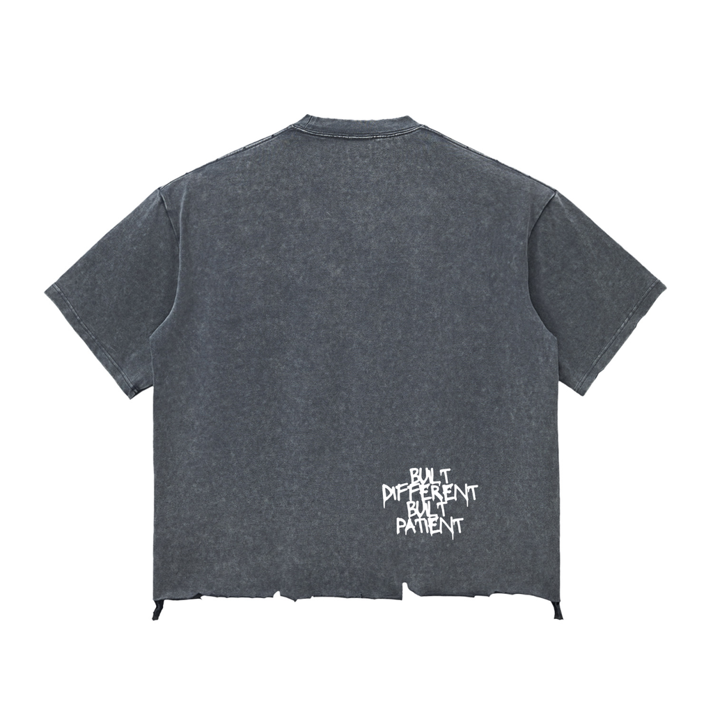 SABR 'BUILT DIFFERNT' Raw-Hem Boxy T-shirt