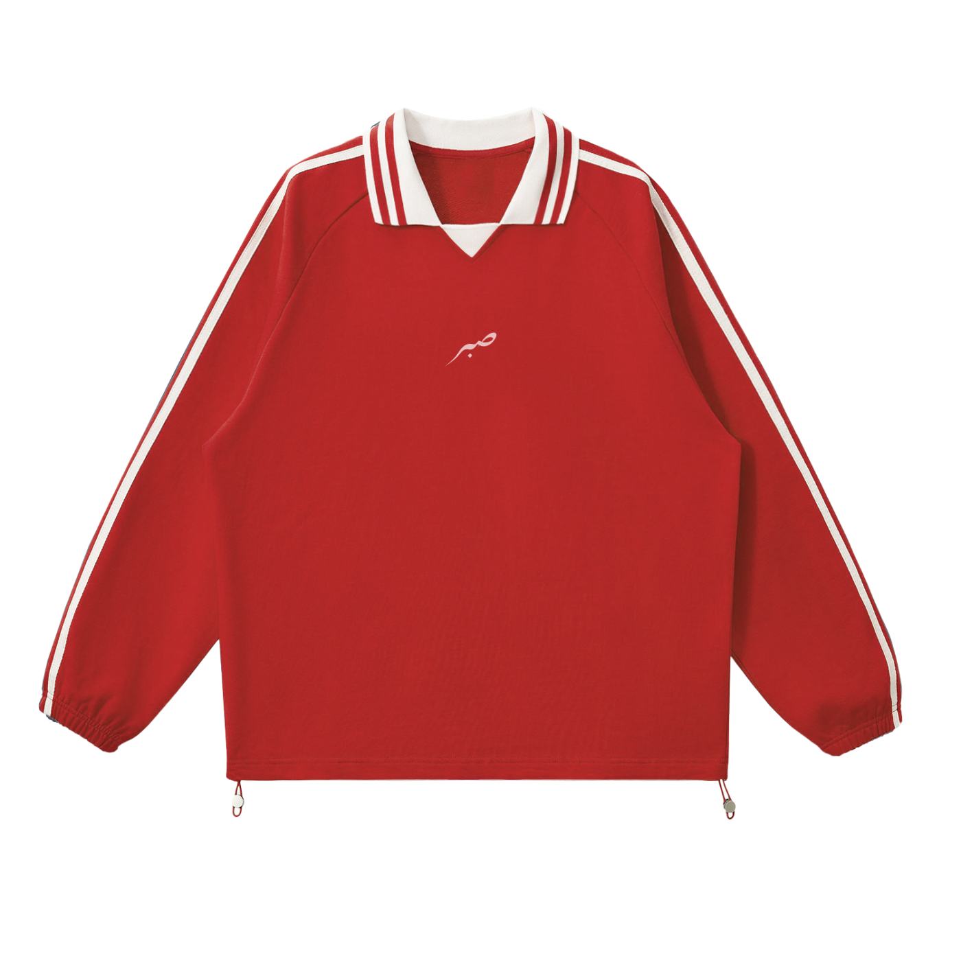 SABR Essential Striped Lapel Collar Sweatshirt