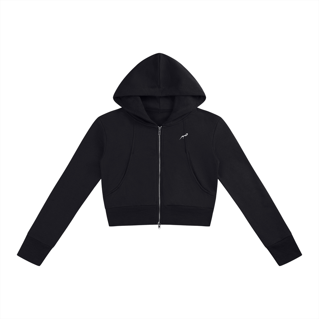 WOMENS Hoodie Slim Crop Full Zip