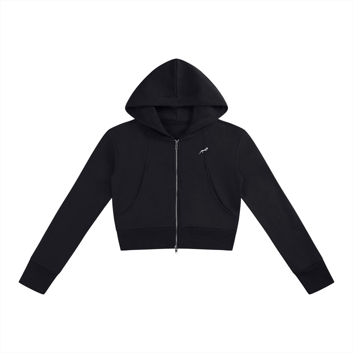 WOMENS Hoodie Slim Crop Full Zip