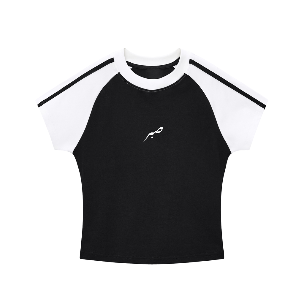 SABR T-Shirt Contrast Stripes Bodycon Raglan Sleeve