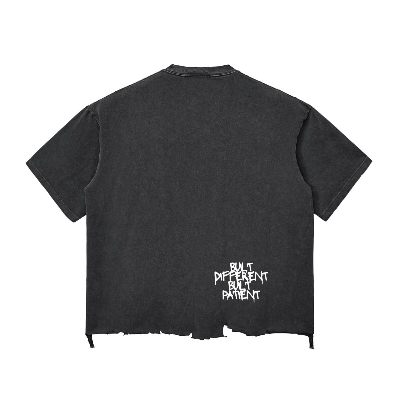 SABR 'BUILT DIFFERNT' Raw-Hem Boxy T-shirt