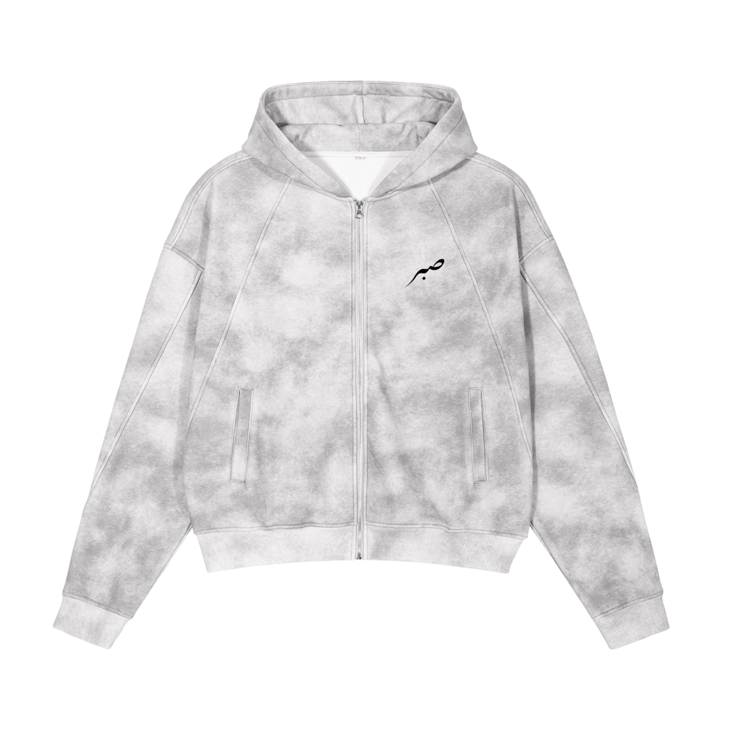 SABR Washed Zip-Up Fleece Hoodie