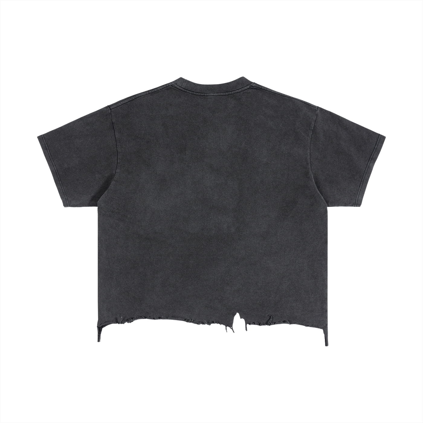 SABR Vintage Wash Boxy Distressed Hem T-Shirt