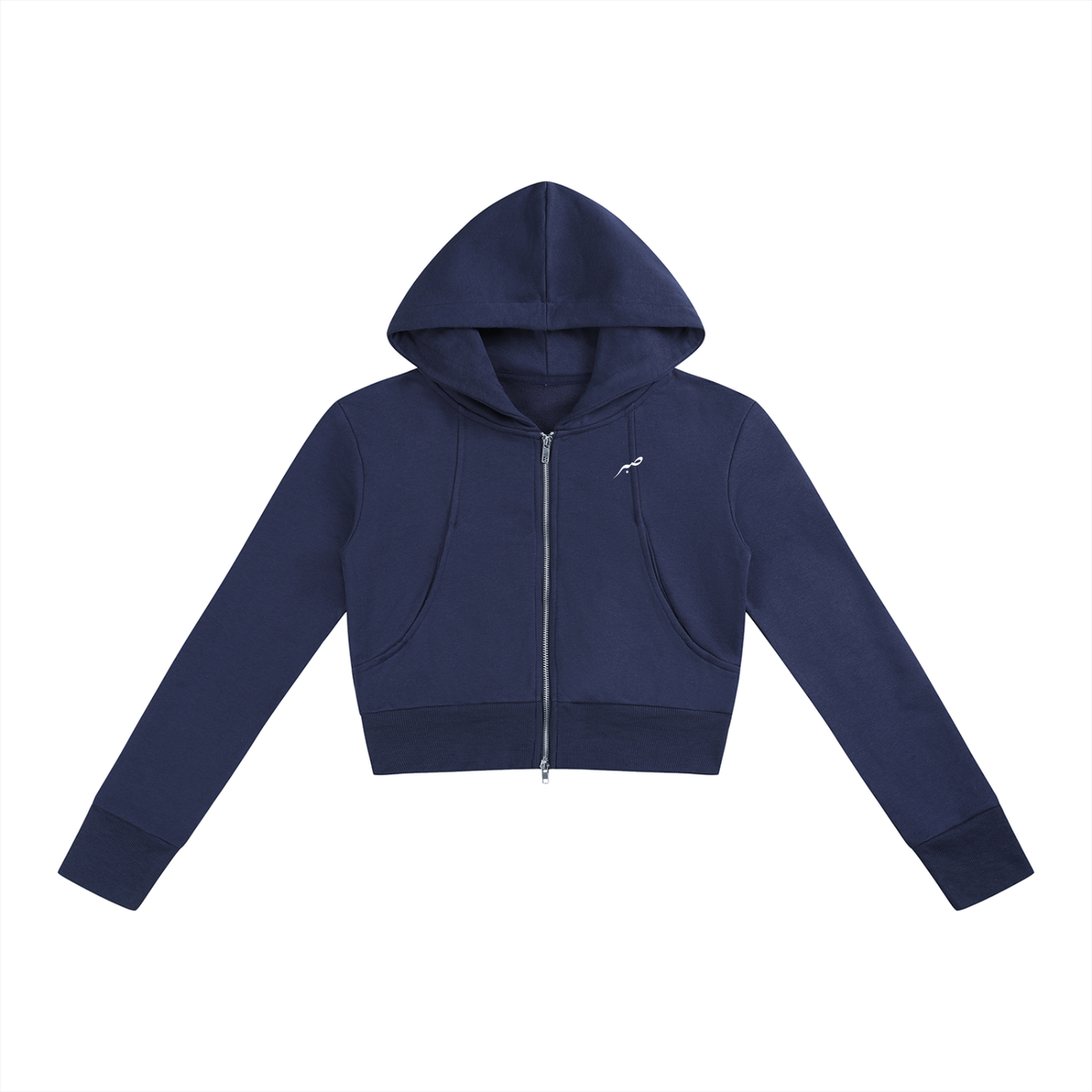 WOMENS Hoodie Slim Crop Full Zip