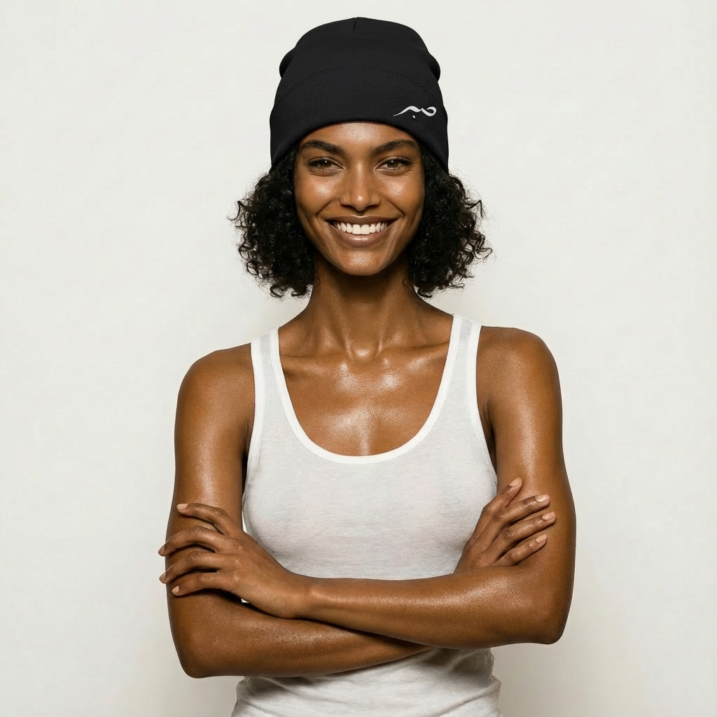 Sabr Skull Cap Satin Inside - Black