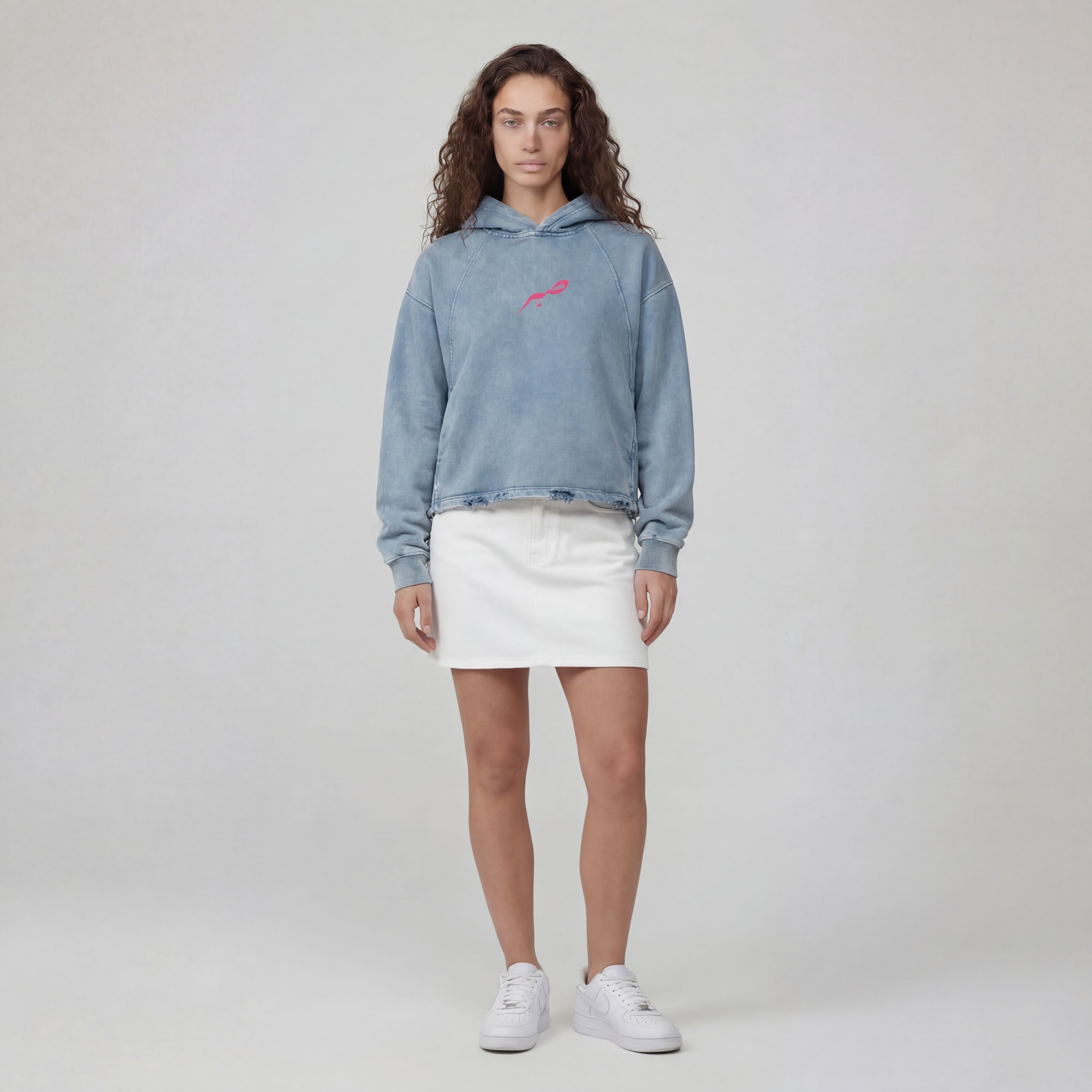 SABR Hoodie Vintage Washed Frayed-Hem