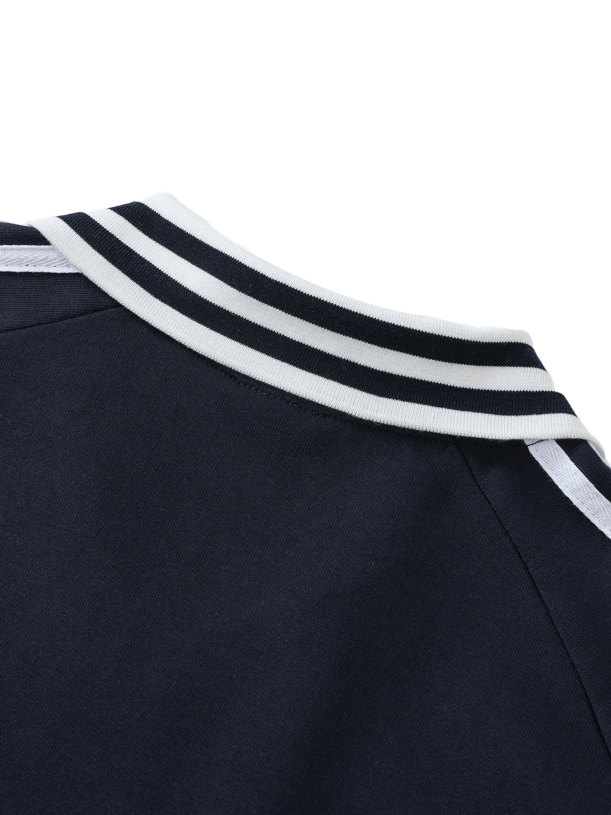 SABR Essential Striped Lapel Collar Sweatshirt