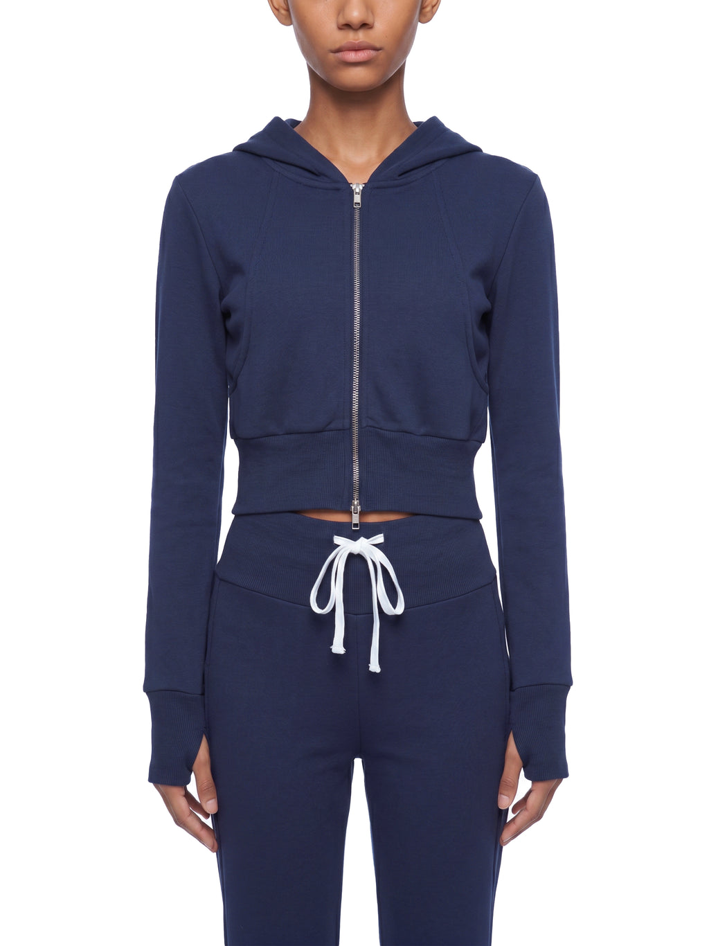 WOMENS Hoodie Slim Crop Full Zip